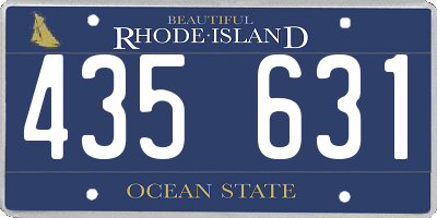 RI license plate 435631