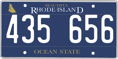 RI license plate 435656
