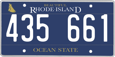 RI license plate 435661