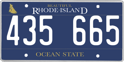 RI license plate 435665