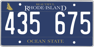 RI license plate 435675