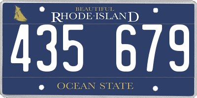 RI license plate 435679