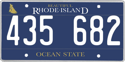 RI license plate 435682