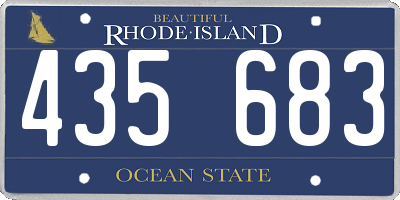 RI license plate 435683