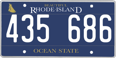 RI license plate 435686