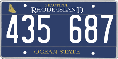RI license plate 435687