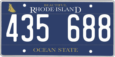 RI license plate 435688