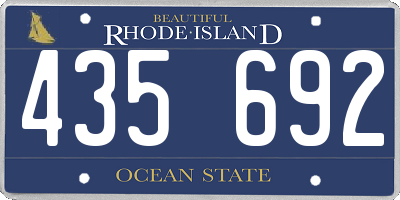 RI license plate 435692