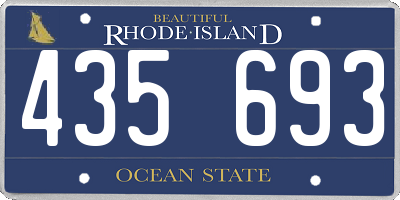 RI license plate 435693