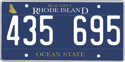 RI license plate 435695
