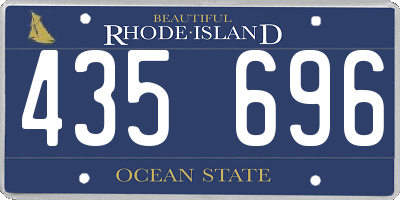 RI license plate 435696