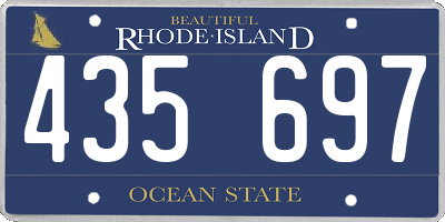 RI license plate 435697