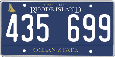 RI license plate 435699
