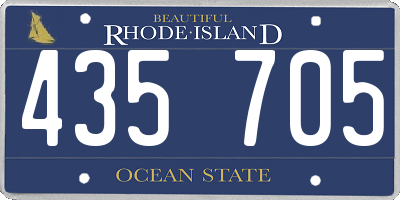 RI license plate 435705