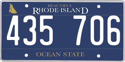 RI license plate 435706
