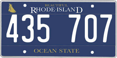 RI license plate 435707