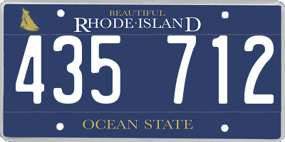 RI license plate 435712