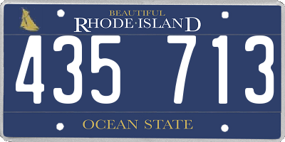 RI license plate 435713