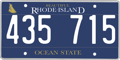RI license plate 435715