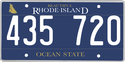 RI license plate 435720