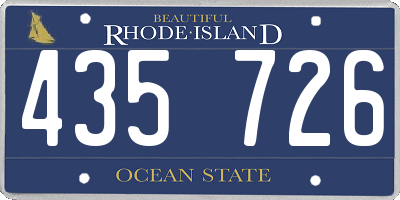 RI license plate 435726