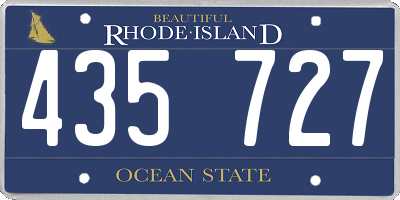 RI license plate 435727
