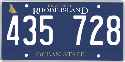 RI license plate 435728