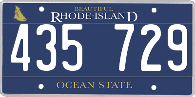 RI license plate 435729