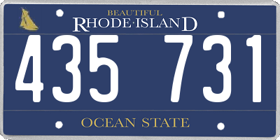 RI license plate 435731