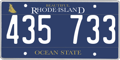 RI license plate 435733