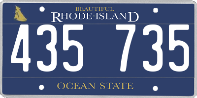 RI license plate 435735