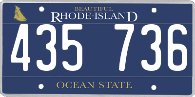 RI license plate 435736