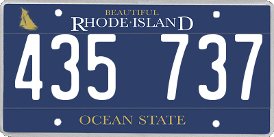 RI license plate 435737