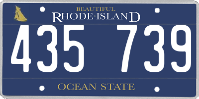 RI license plate 435739