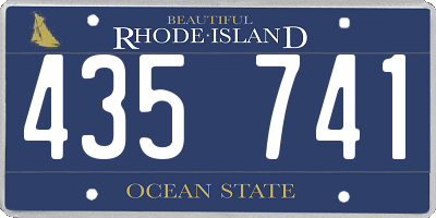 RI license plate 435741