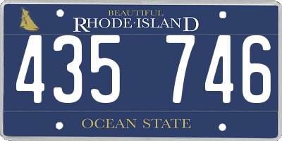 RI license plate 435746