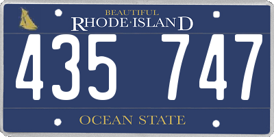 RI license plate 435747