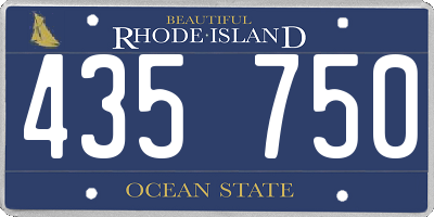 RI license plate 435750