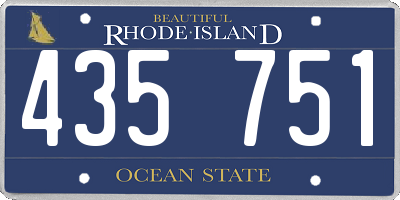 RI license plate 435751