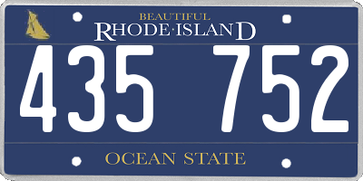 RI license plate 435752