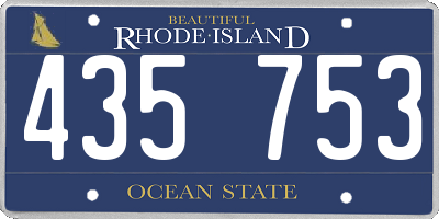 RI license plate 435753