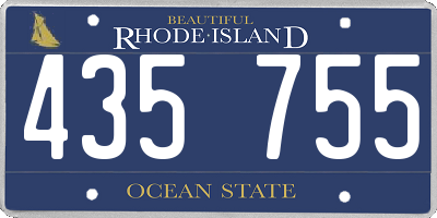 RI license plate 435755