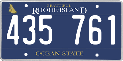 RI license plate 435761