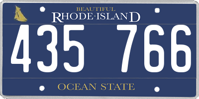 RI license plate 435766