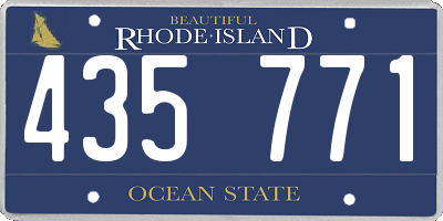 RI license plate 435771