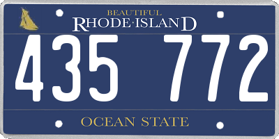 RI license plate 435772