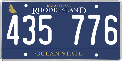 RI license plate 435776