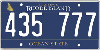 RI license plate 435777