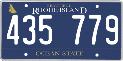 RI license plate 435779