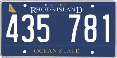 RI license plate 435781